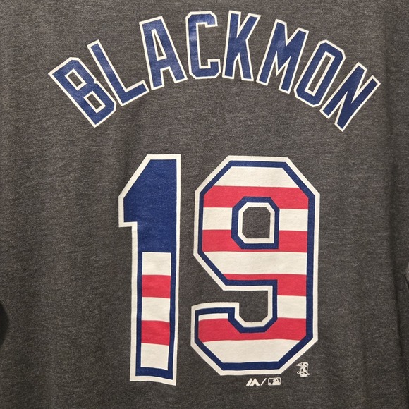 Majestic Colorado Rockies Baseball T-Shirt Mens Large Patriotic USA‎ Blackmon - Picture 5 of 5